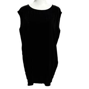 Nuthatch Size M Mini Shift Dress Black Velvet Made in Maine USA